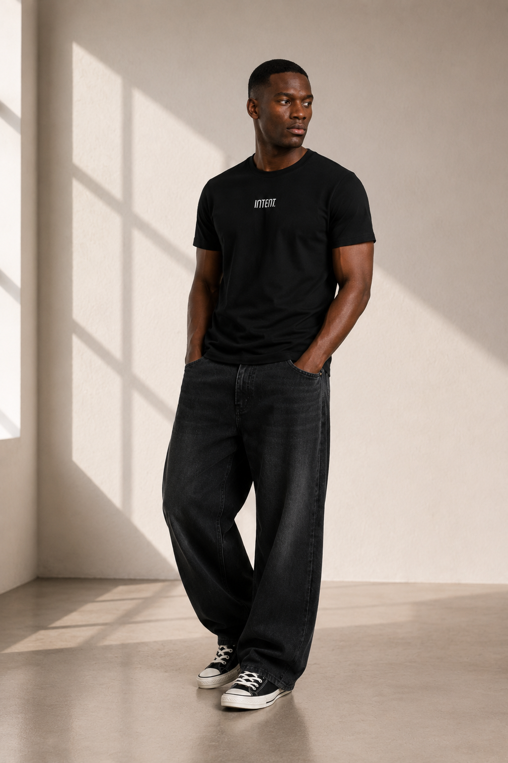 Bamboo Active T-shirt - Black | Slim Fit Bamboo Lycra Tee