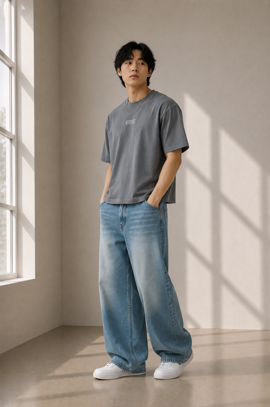 Bamboo Oversize T-shirt - Ultimate Grey | 280 GSM Bamboo Tee