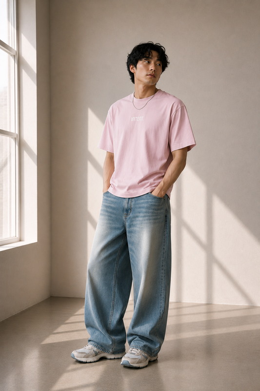 Bamboo Oversize T-shirt - Mauve Chalk | 280 GSM Bamboo Tee
