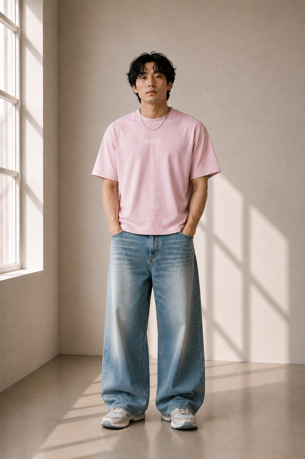 Bamboo Oversize T-shirt - Mauve Chalk | 280 GSM Bamboo Tee