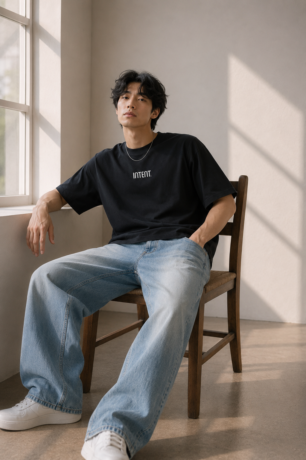 Bamboo Oversize T-shirt - Black | 280 GSM Bamboo French Terry Tee