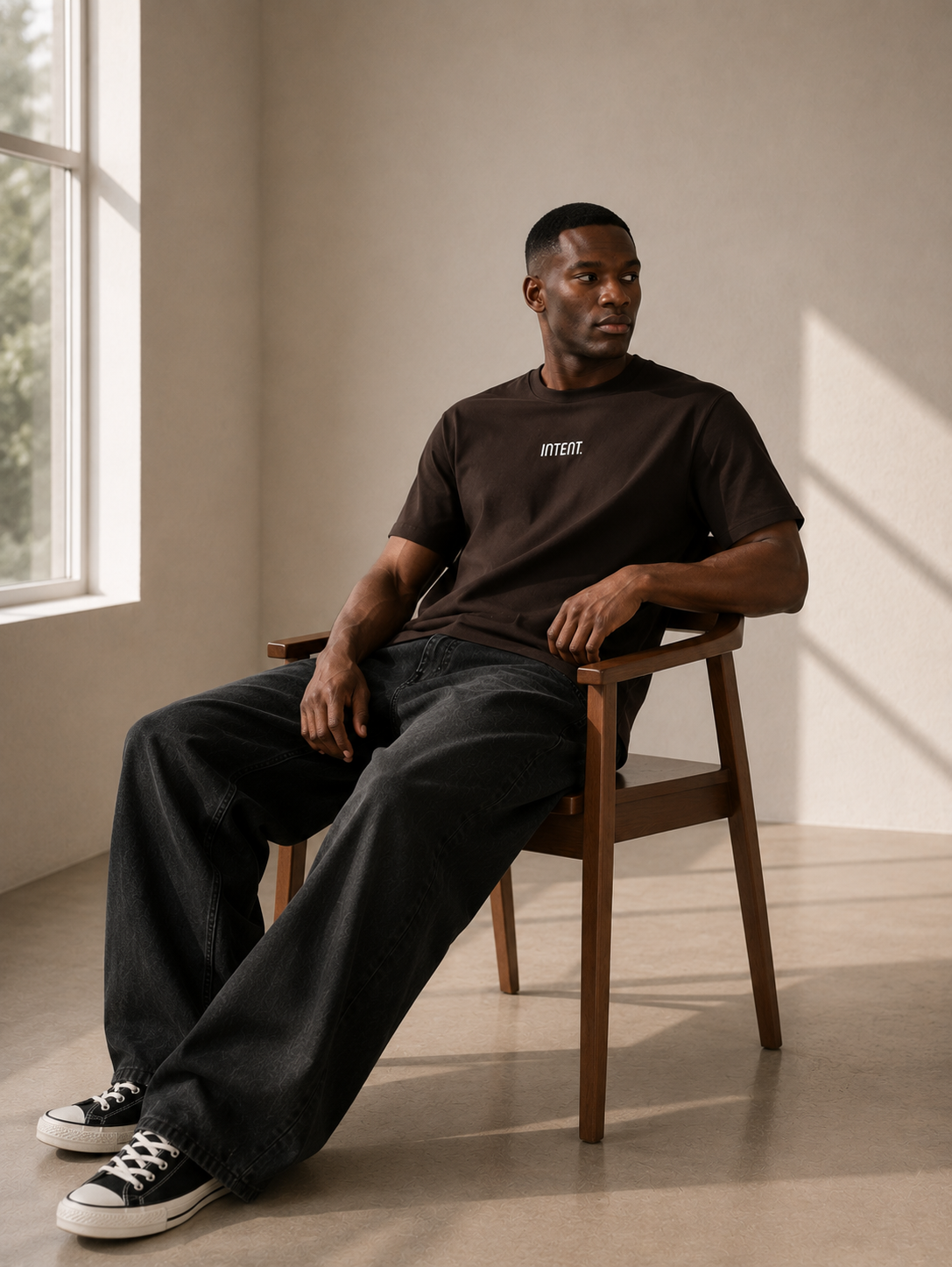 Bamboo Oversize T-shirt - Chocolate Brown | Bamboo French Terry Tee