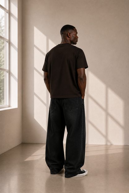 Bamboo Oversize T-shirt - Chocolate Brown | Bamboo French Terry Tee