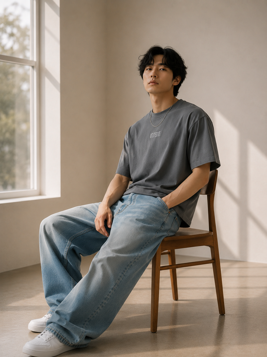 Bamboo Oversize T-shirt - Ultimate Grey | 280 GSM Bamboo Tee