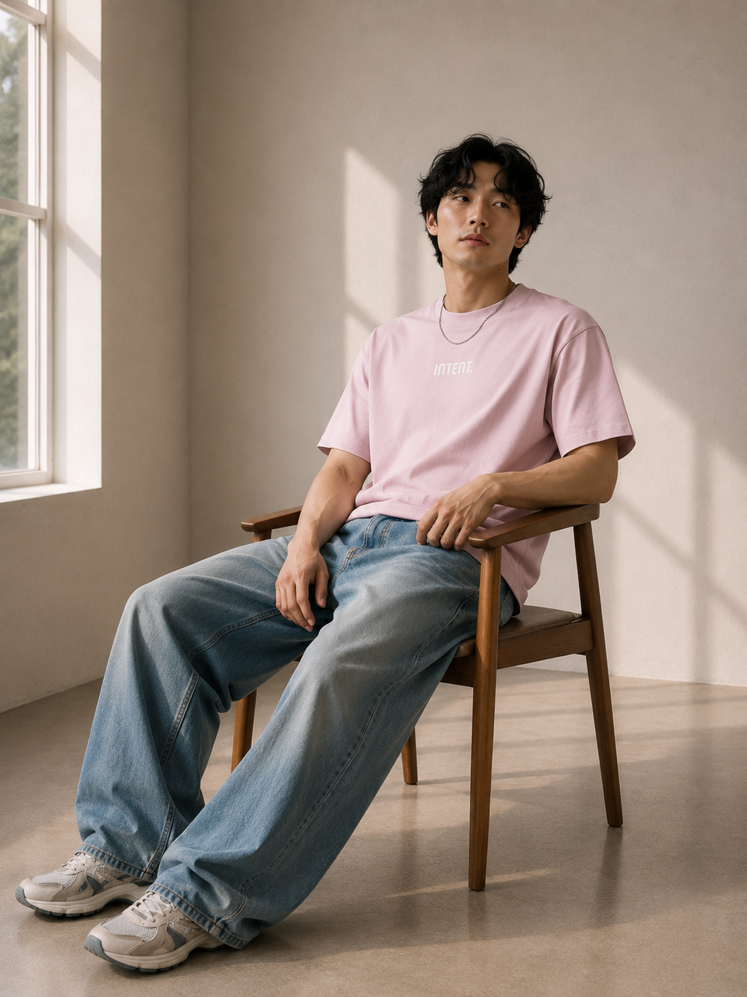 Bamboo Oversize T-shirt - Mauve Chalk | 280 GSM Bamboo Tee